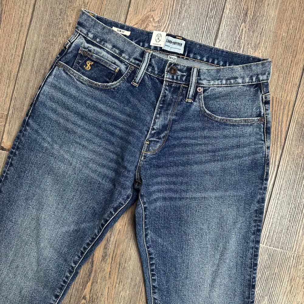 Todd Snyder Slim Fit Jeans Mens 28x32 Medium Wash Blue Denim NWT